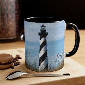 Cape Hatteras Lighthouse Mug in black