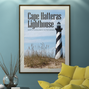 Cape Hatteras Lighthouse Outer Banks Travel Poster
