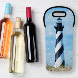 Cape Hatteras Lighthouse Insulated Wine Tote Bag