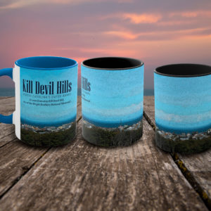 View from Wright Brothers Kill Devil Hills - black, navy or blue mug