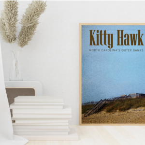 Kitty Hawk NC Outer Banks Travel Poster Art Print