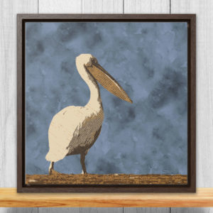 Mr. Pelican original artwork - framed on canvas