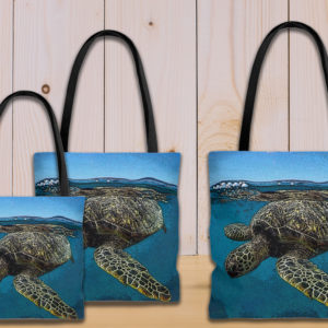 Funky Sea Turtle Tote Bag