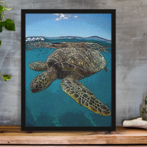 Original Artwork Sea Turtle Design Poster Prints - sold unframed